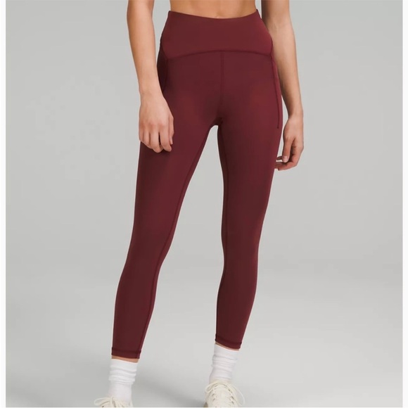 lululemon Power Thru High Rise Tight Merlot Size 4 - Picture 1 of 7